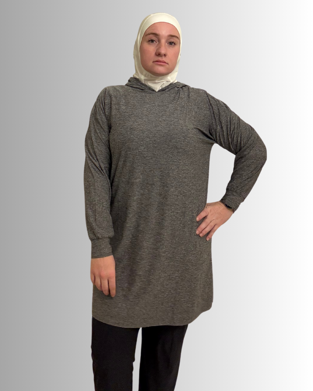 Sport hijab, sports hijab, active hijab, athletic hijab, modest activewear, active hijabi, active muslim, modest athleticwear, modest gymwear, modest sports clothes, modest gym top, modest gym shirt, islamic gym shirt, islamic gym top, loose gym shirt, loose gym top, muslim gym shirt, muslim gym top, hooded gym shirt, hooded gym top
