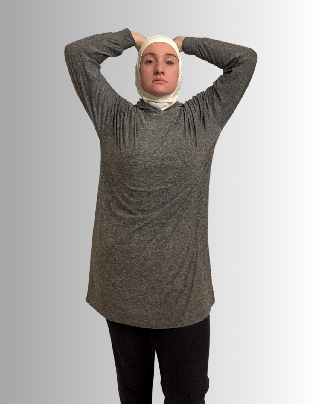 Sport hijab, sports hijab, active hijab, athletic hijab, modest activewear, active hijabi, active muslim, modest athleticwear, modest gymwear, modest sports clothes, modest gym top, modest gym shirt, islamic gym shirt, islamic gym top, loose gym shirt, loose gym top, muslim gym shirt, muslim gym top, hooded gym shirt, hooded gym top