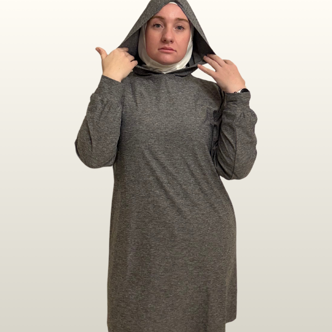 The Hooded Top in Gray