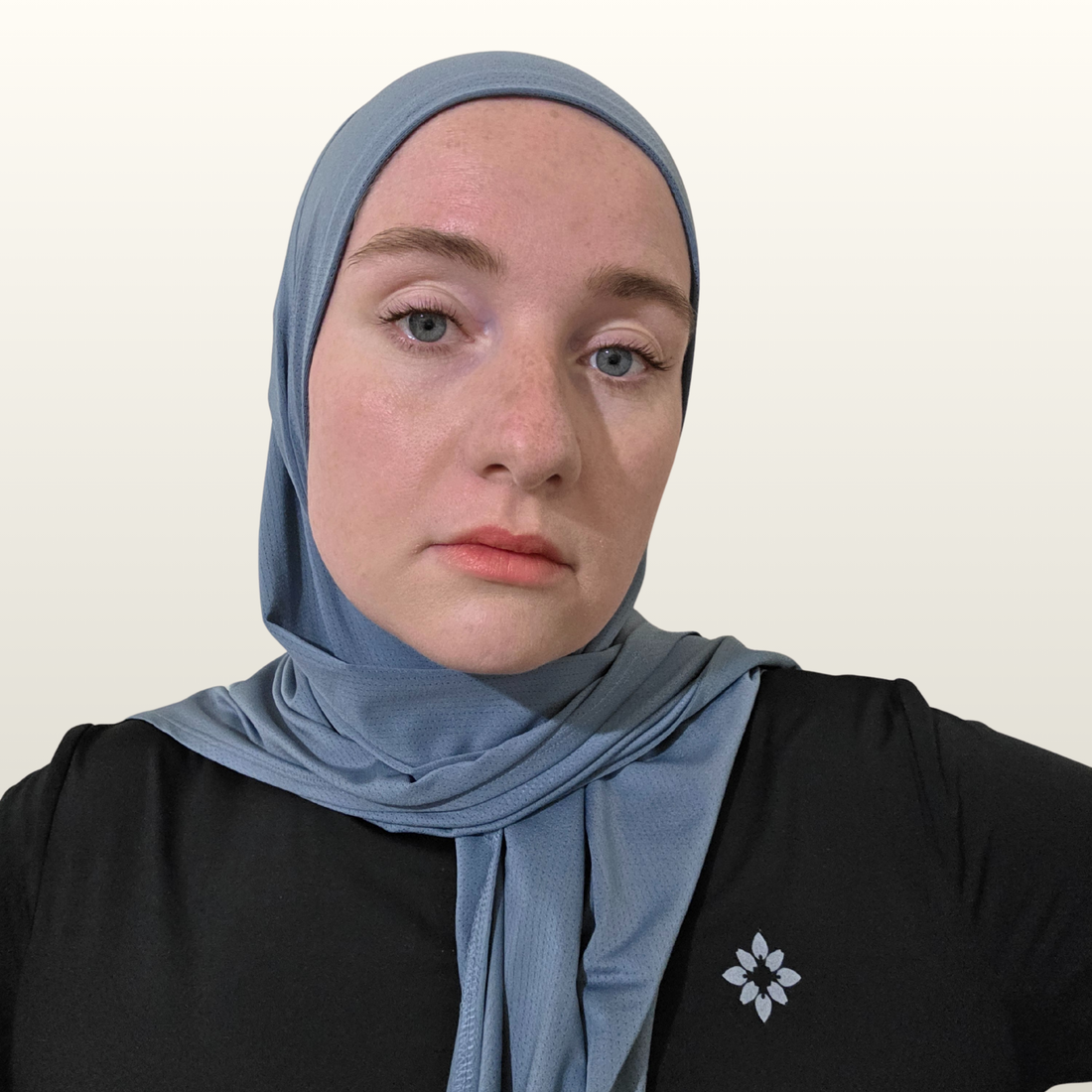 The SnapFit Sport Hijab in Steel Blue