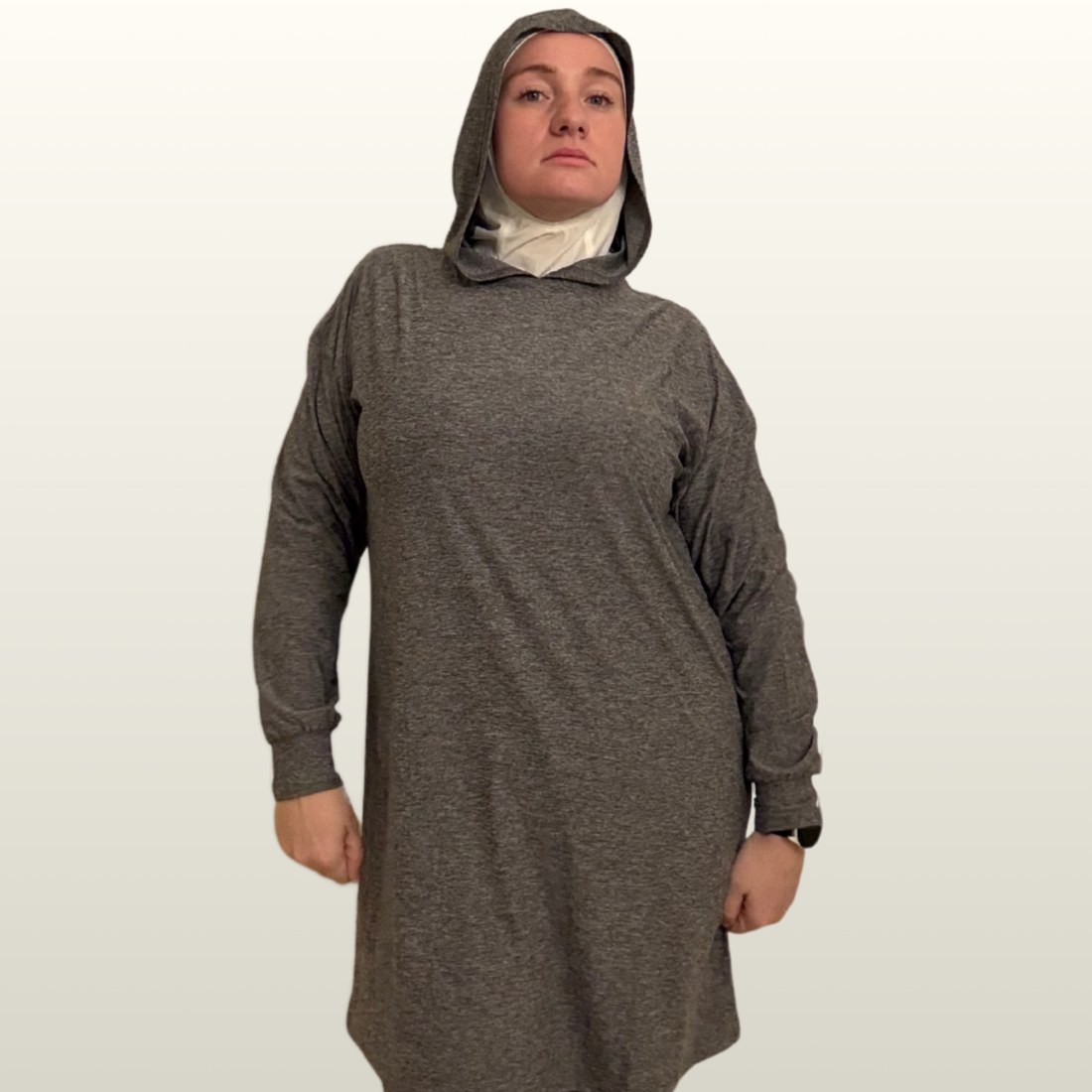 The Hooded Top in Gray