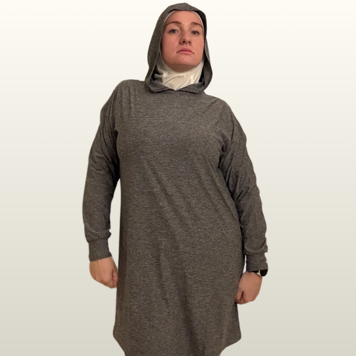 The Hooded Top in Gray